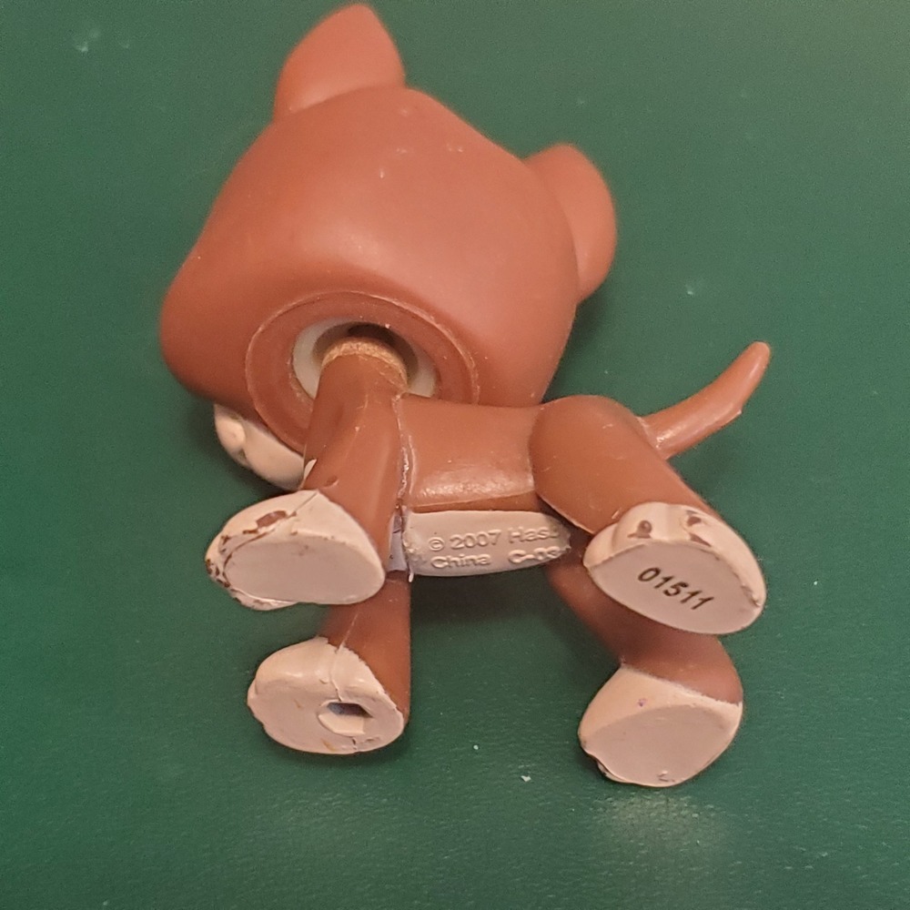 Littlest Pet Shop 1519 Great Dane Brown Dog Figure 2007 Hasbro - Picture 6 of 7